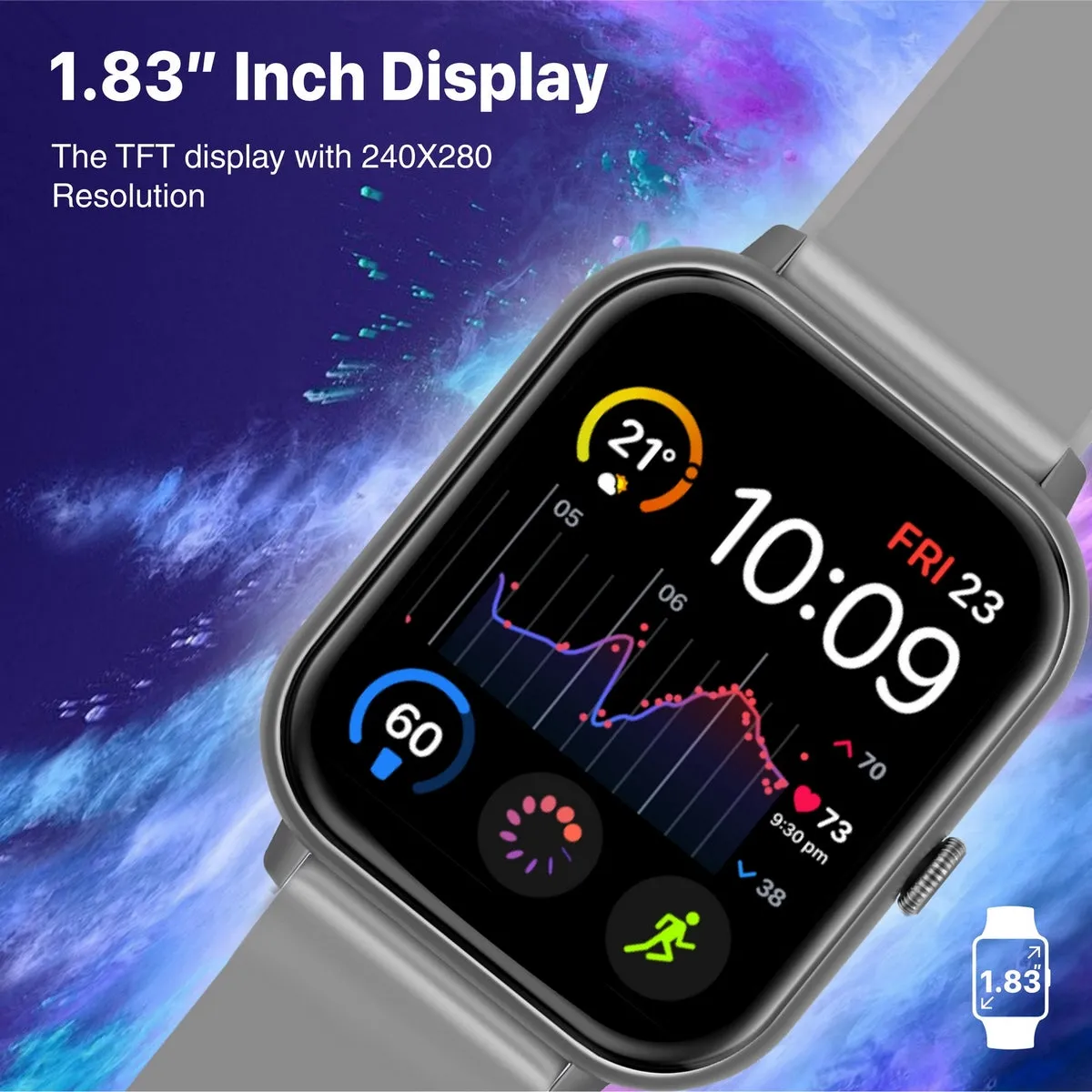 1.83" SuperFit™ Smartwatch with Wireless BT Calling