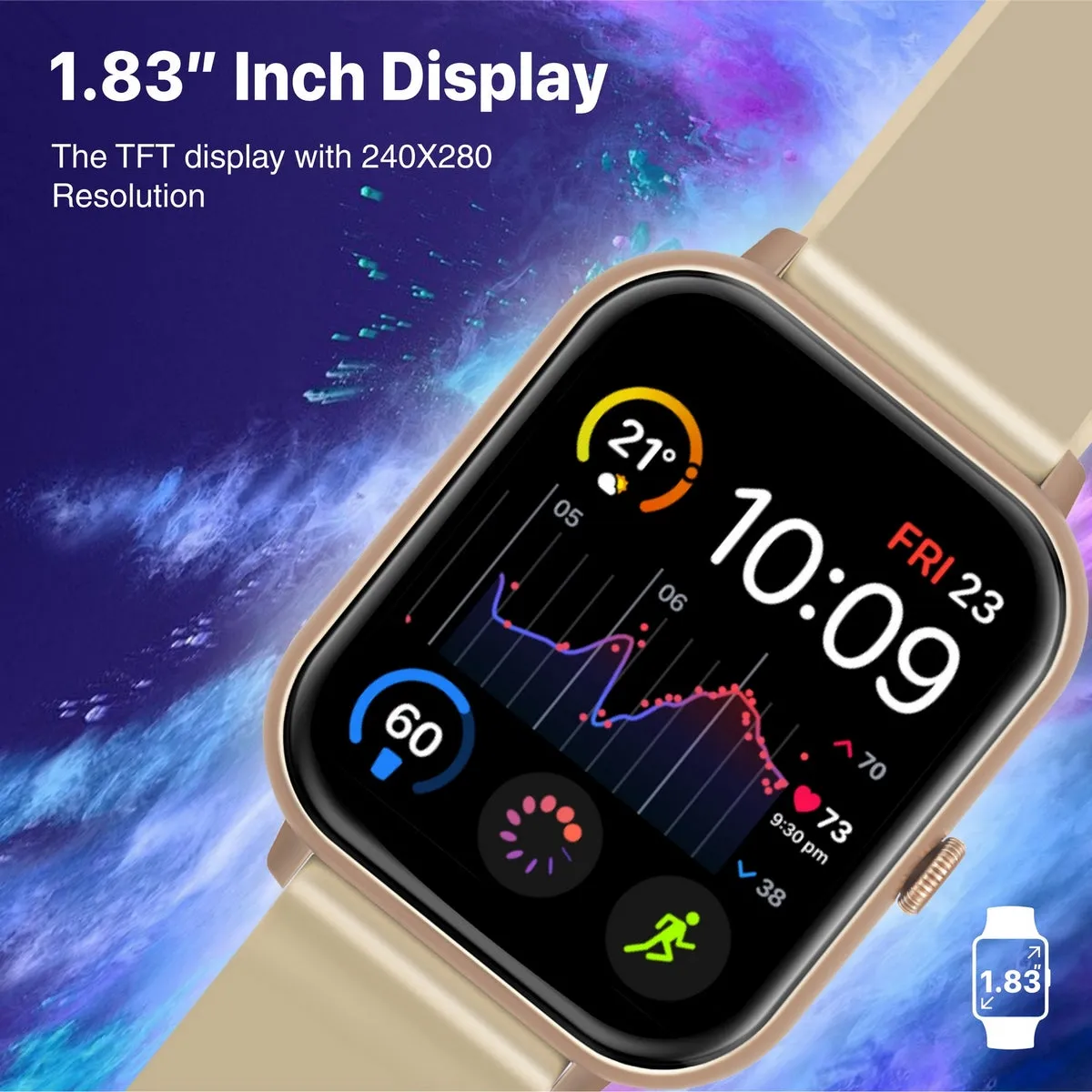 1.83" SuperFit™ Smartwatch with Wireless BT Calling