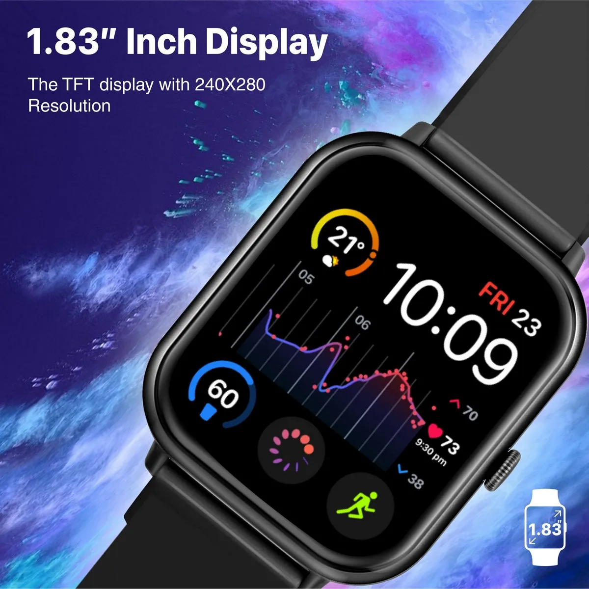 1.83" SuperFit™ Smartwatch with Wireless BT Calling