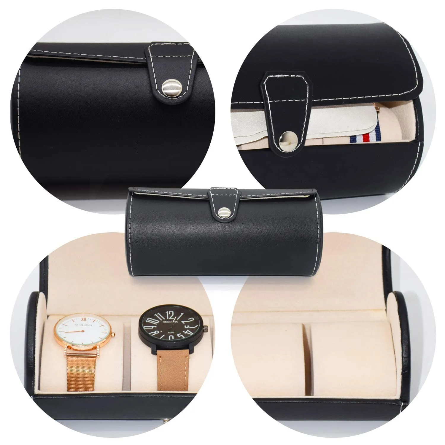 3 Slot Leather Watch box