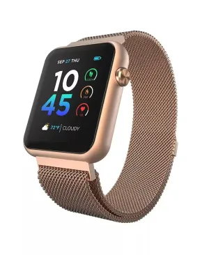 Air 4 Unisex Rose Gold-Tone Mesh Bracelet Smartwatch 41Mm