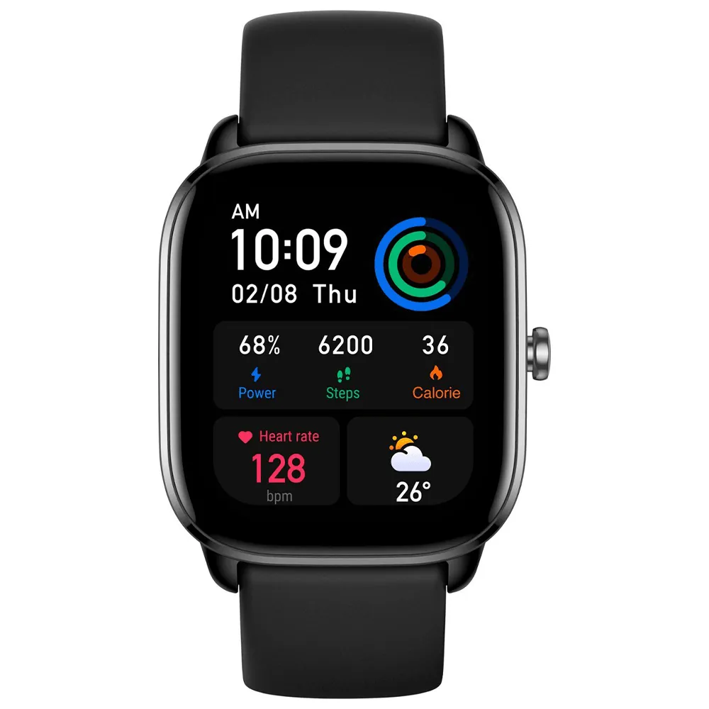 Amazfit GTS 4 Mini Smart Watch (42mm) Midnight Black Aluminum Case With Midnight Black Silicone Strap