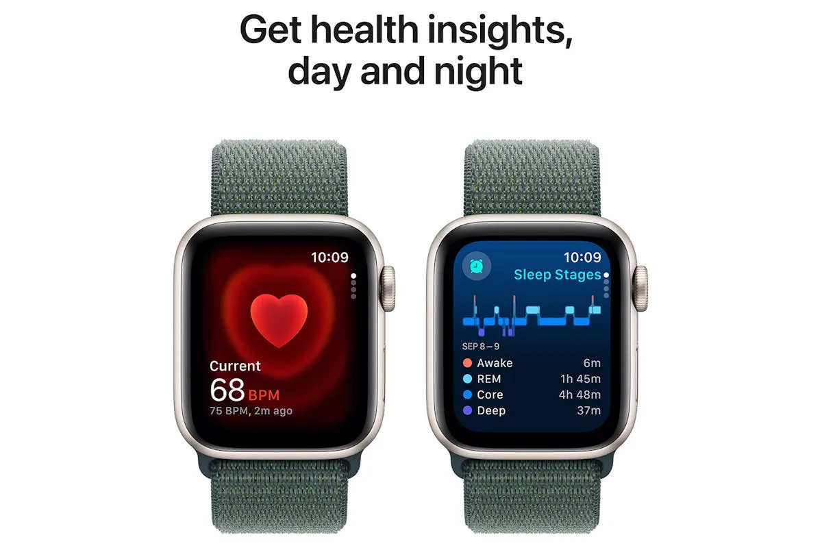 Apple Watch SE GPS | 40mm | Starlight Aluminium Case with Lake Green Sport Loop