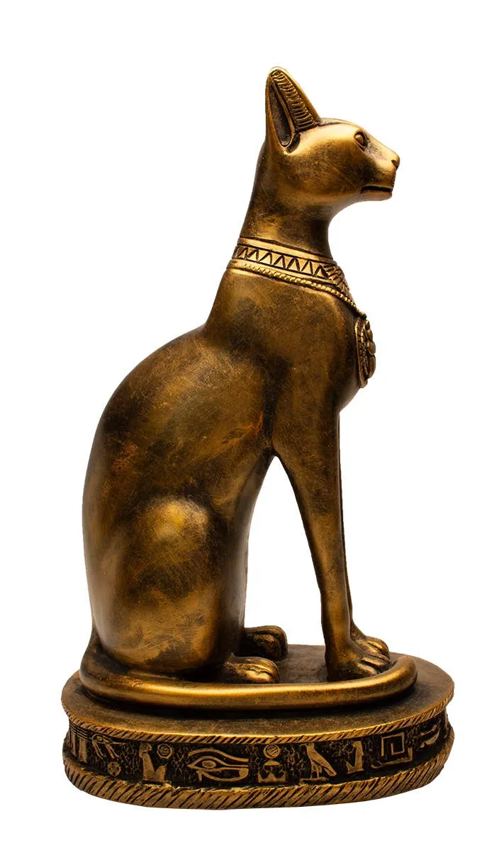 Bastet Cat Bronze Lg - 12"