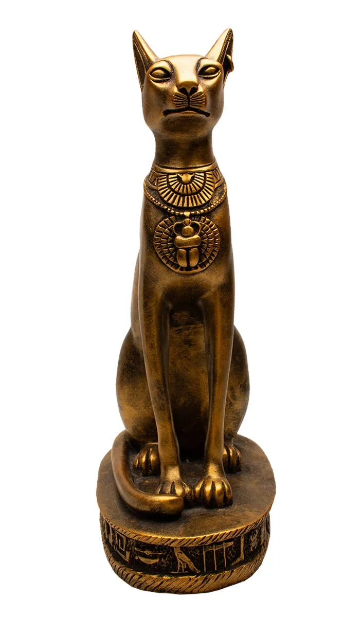 Bastet Cat Bronze Lg - 12"