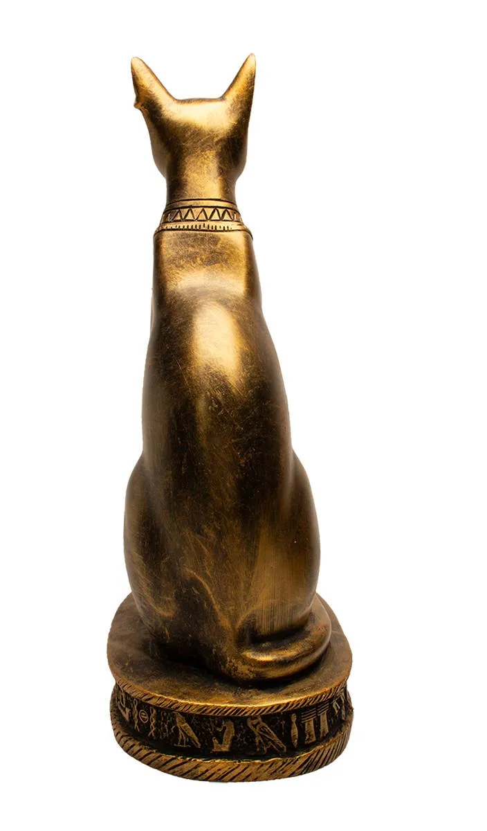 Bastet Cat Bronze Lg - 12"