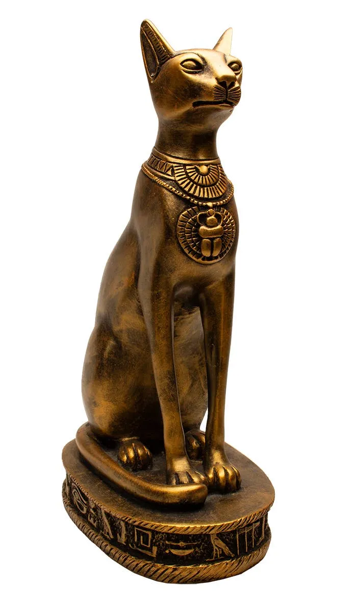 Bastet Cat Bronze Lg - 12"