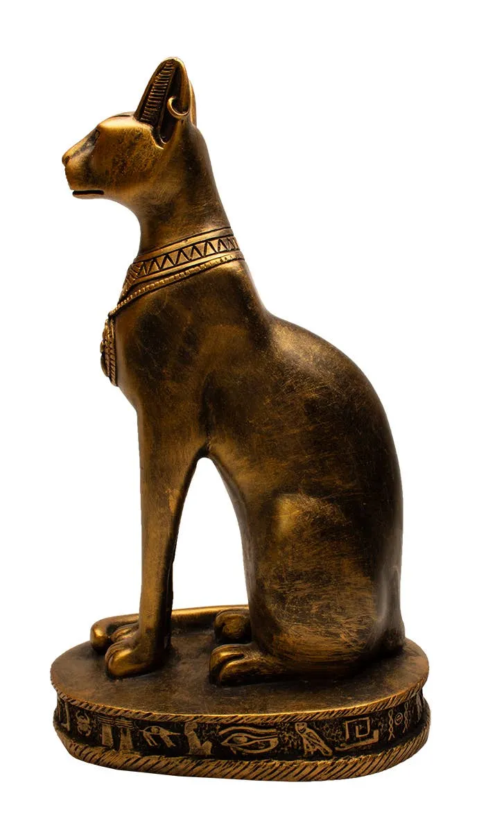 Bastet Cat Bronze Lg - 12"