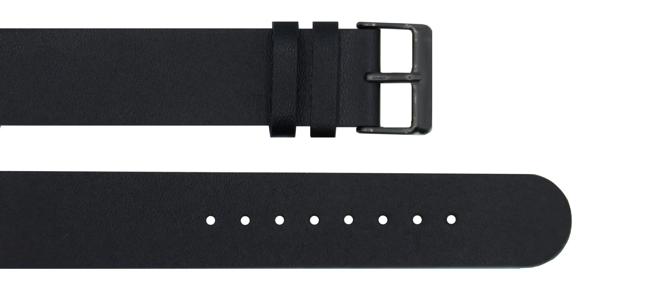 Black Leather Strap - For Botanist Watches