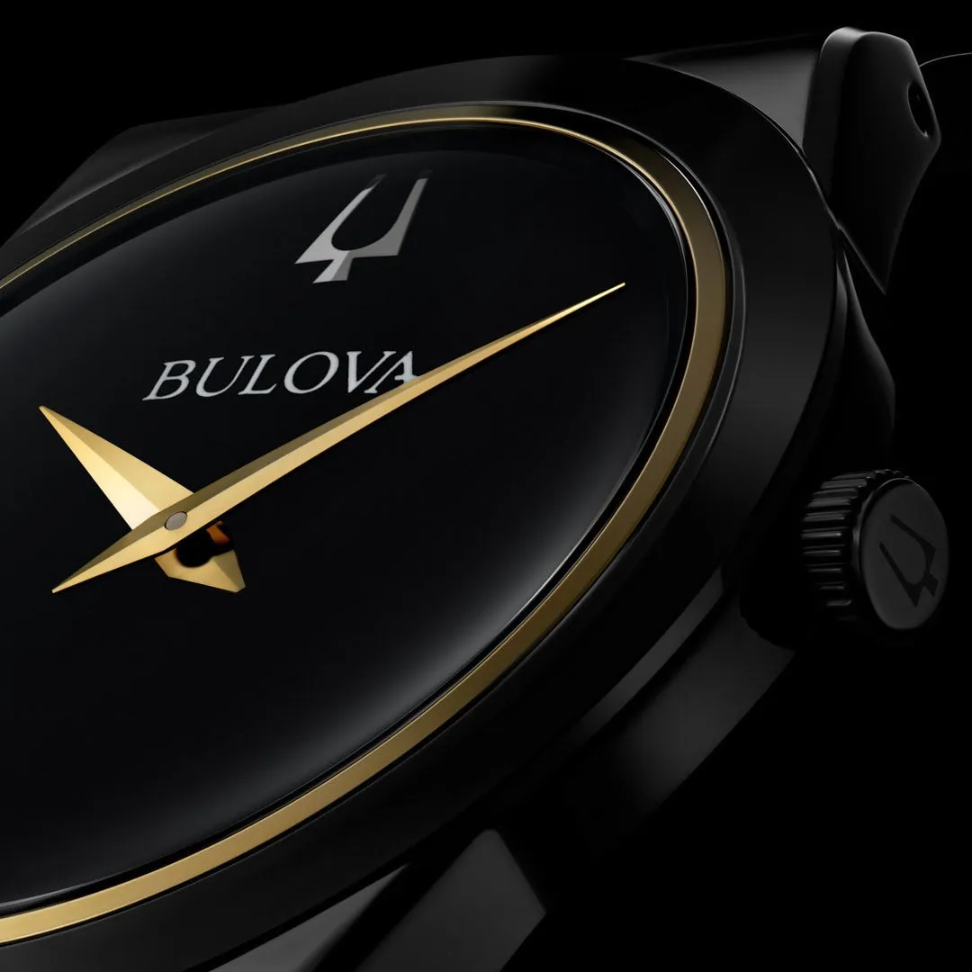 Bulova Millenia 41MM Black Stainless Steel Watch. 98A313