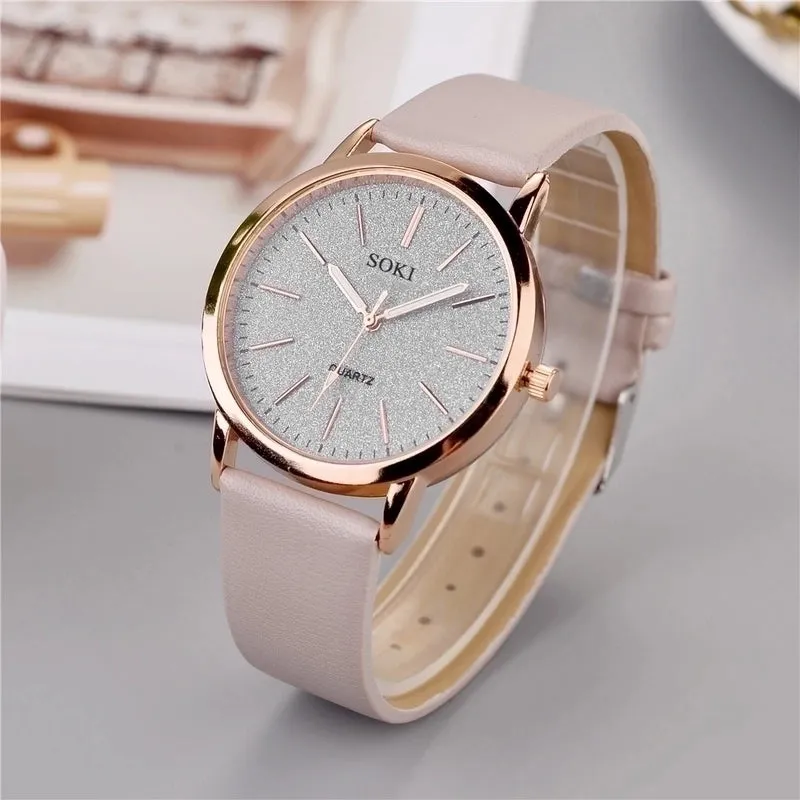 Casual Simple Style Starry Sky Buckle Quartz Women's Watches