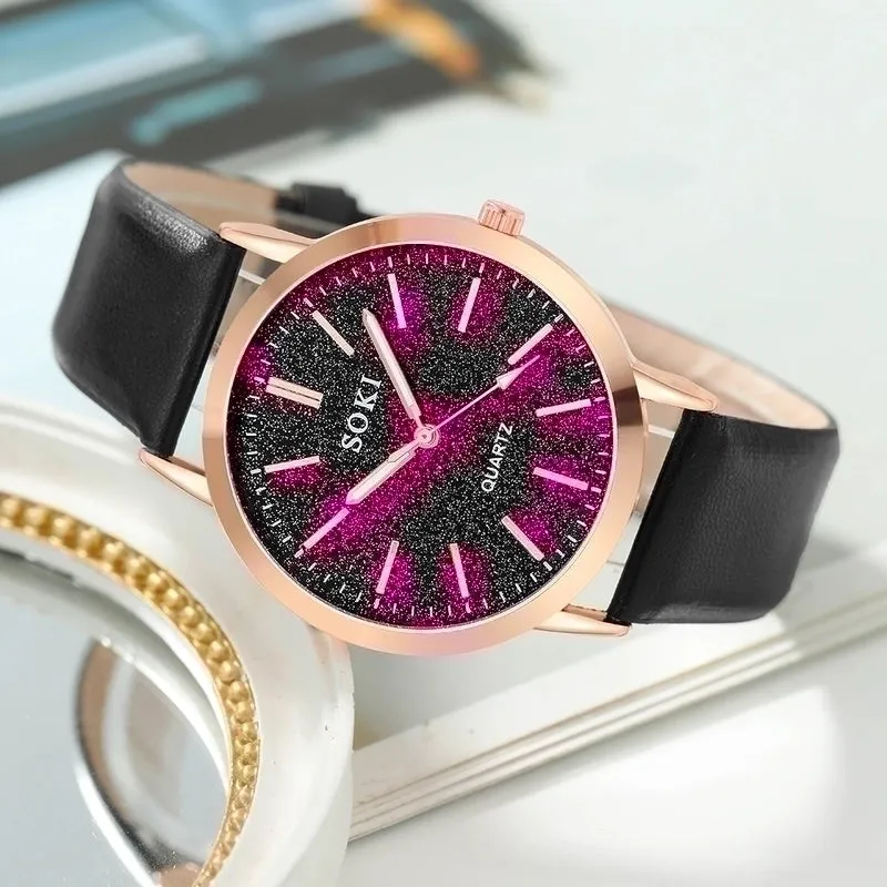 Casual Simple Style Starry Sky Buckle Quartz Women's Watches