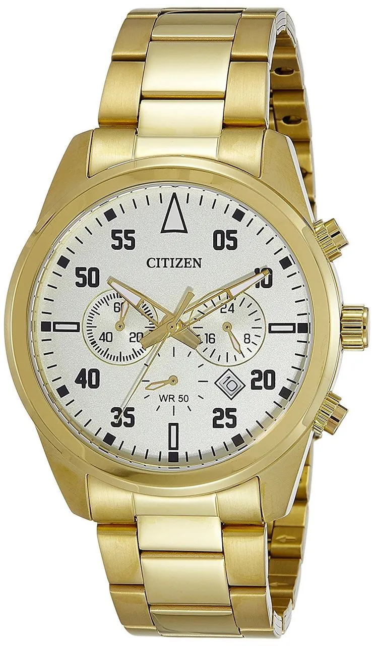 Citizen Analog White Dial Gold Tone Watch AN8092-51P