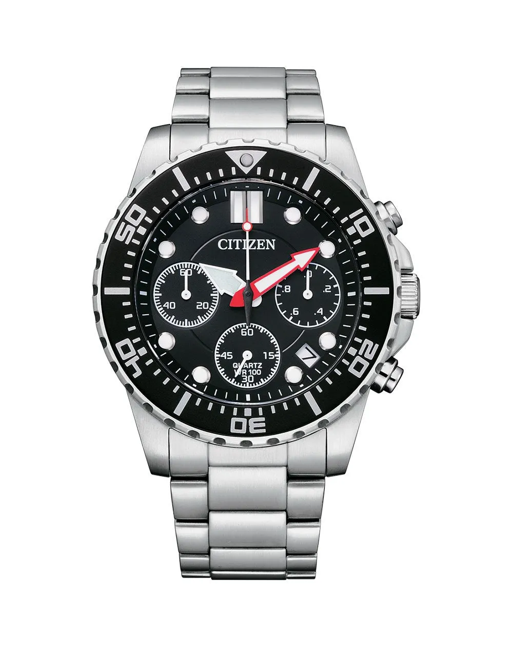 Citizen Black Quartz Stainless Steel Chronograph Men's Watch AI5000-84E