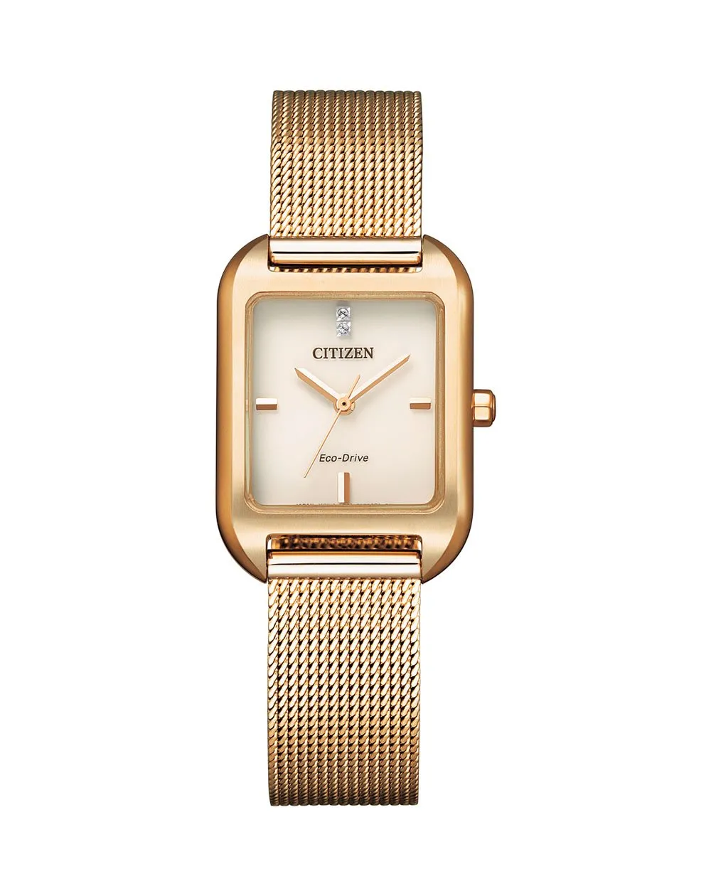 Citizen Mother of Pearl Mesh Bracelet Dress Watch EM0493-85P