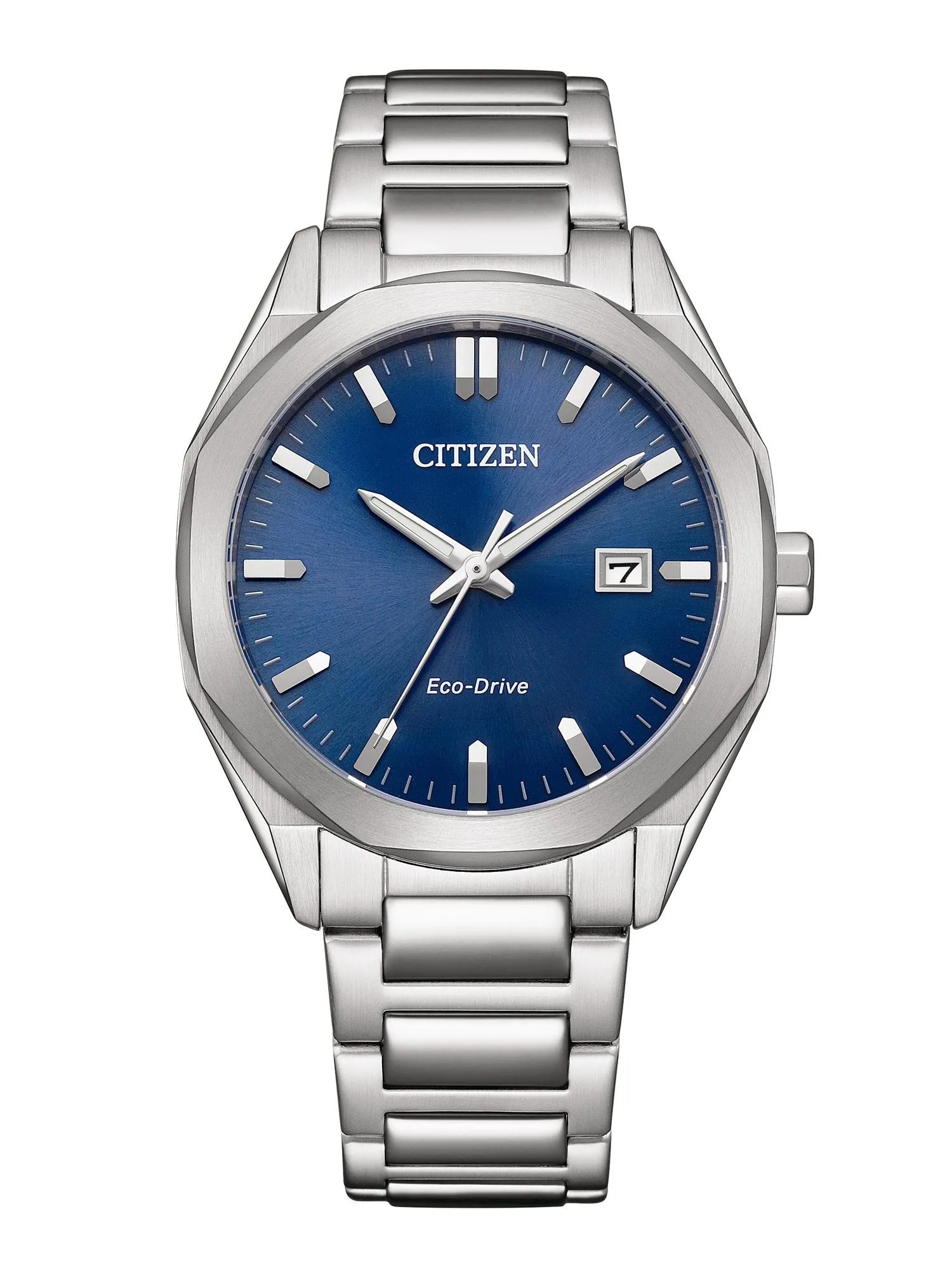 Citizen Unisex 38 mm Size Blue Dial Octangle Eco-Drive Watch- BM7620-83L