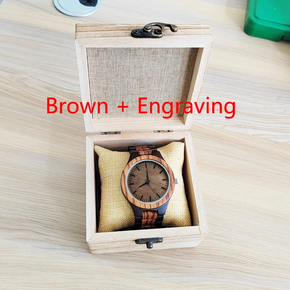 Cool Engraved Wooden Personalized Clock Timepieces Custom Wood Viking Watch