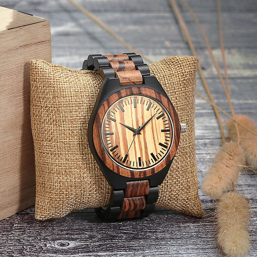 Cool Engraved Wooden Personalized Clock Timepieces Custom Wood Viking Watch