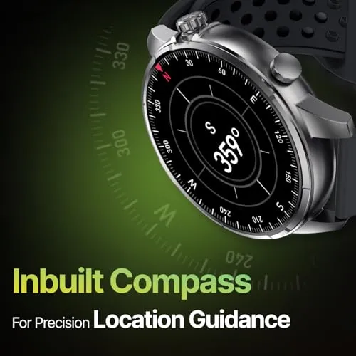 CULT Sprint Running smartwatch with Built-in Turbo Track GPS, Multi-GNSS, Glonass, Galileo & Beidou, 1.43” AMOLED Display, Compass, Strava, Health Tracking, Bluetooth Calling