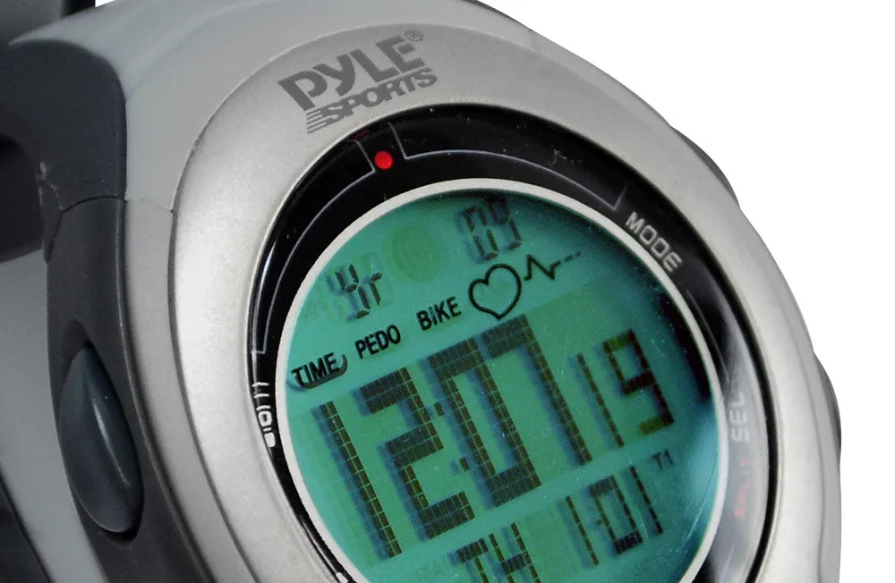 Digital Biking/Running Watch With Bicycle Adaptor, Pulse, Chronograph, Pedometer