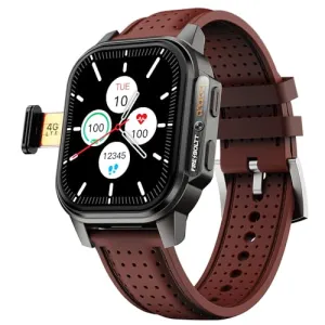 Fire-Boltt Snapp Smart Watch, Selfie Camera, 4G Nano-SIM Slot, 54.1mm AMOLED Display, Play Store- Unlimited apps, 1000mAh Battery, 2GB/4GB RAM   16GB/64GB ROM (Marlet Maroon)