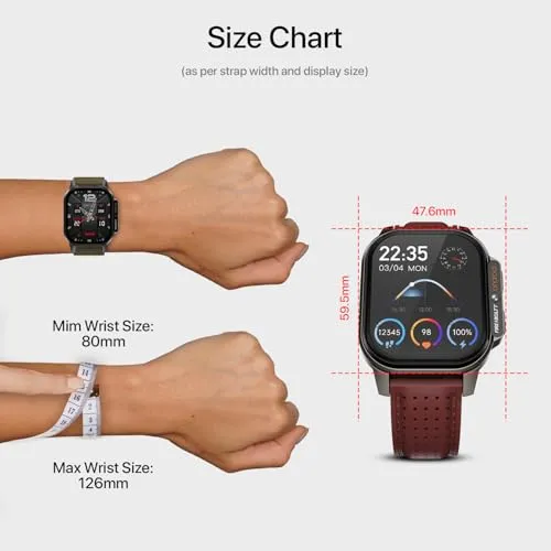 Fire-Boltt Snapp Smart Watch, Selfie Camera, 4G Nano-SIM Slot, 54.1mm AMOLED Display, Play Store- Unlimited apps, 1000mAh Battery, 2GB/4GB RAM   16GB/64GB ROM (Marlet Maroon)