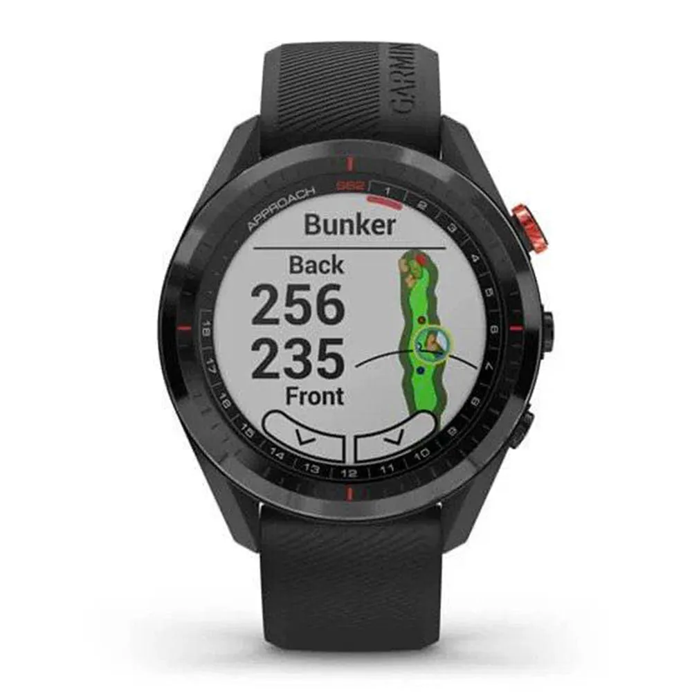 Garmin Approach S62 Black Silicone Band Sport GPS Golf Smart Watch - 010-02200-00