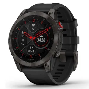 Garmin epix Gen 2 Sapphire Black Titanium Health and Wellness Features Touchscreen Amoled Display Premium Active Smartwatch - 010-02582-10