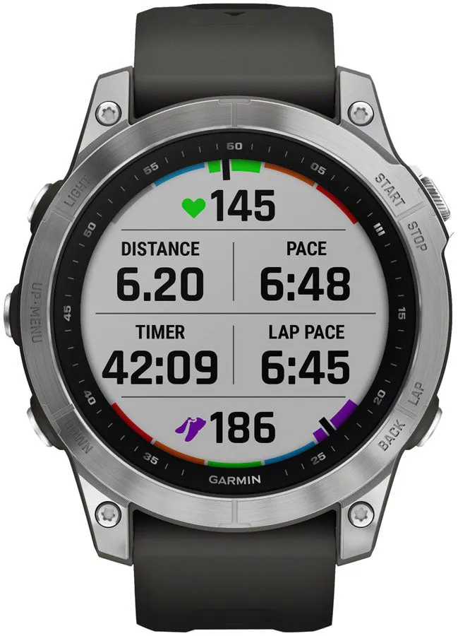 Garmin fenix 7 Standard Ed Silver || Graphite Band 47mm