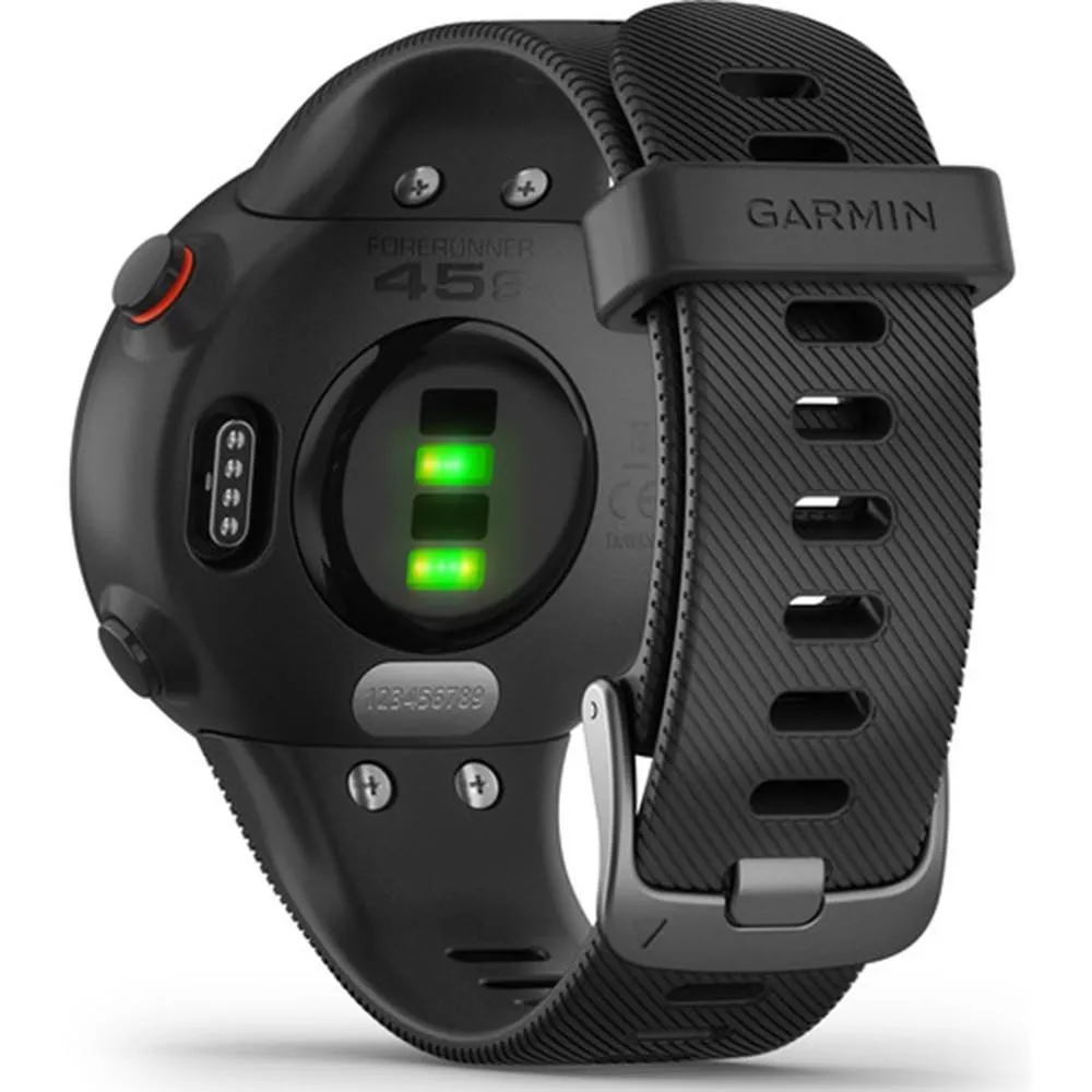 Garmin Forerunner 45S Small Black Silicone Strap GPS Running Track Smart Watch - 010-02156-02