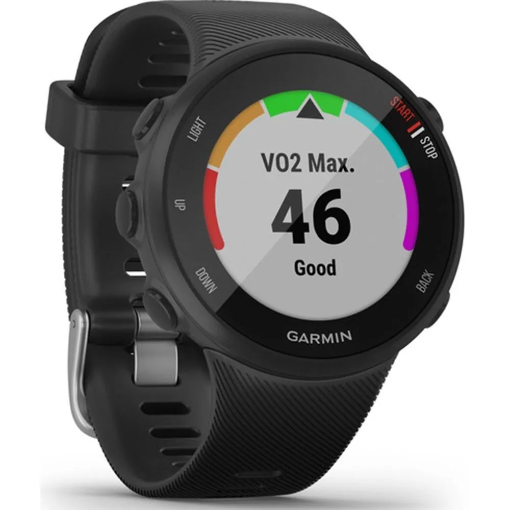 Garmin Forerunner 45S Small Black Silicone Strap GPS Running Track Smart Watch - 010-02156-02