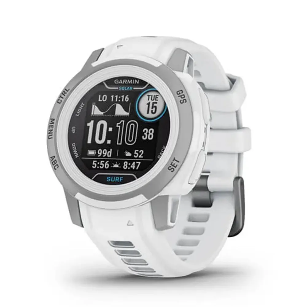 Garmin Instinct 2S Solar - Surf Edition Ericeira Silicone Band Solar Charging Capabilities Smaller-Sized Rugged Outdoor Watch - 010-02564-13