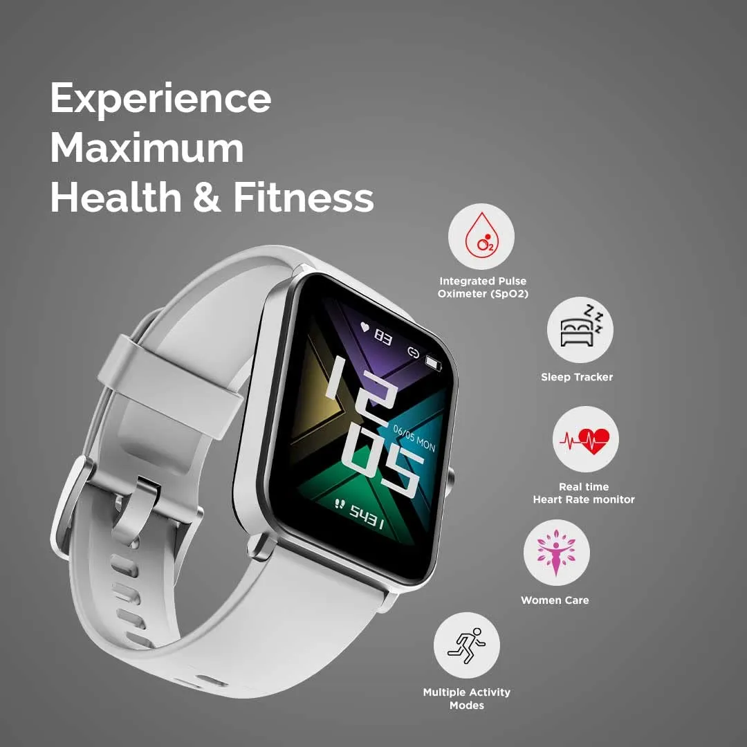 GOQii Insure  5 lakhs Health Insurance with Smart Vital Max (Grey) and 3 Months Personal Coaching