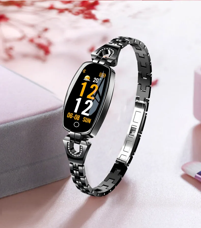 H8 Fitness Smartwatch for Woman (Waterproof, HR and BP Monitoring, Android and IOS Compatible)