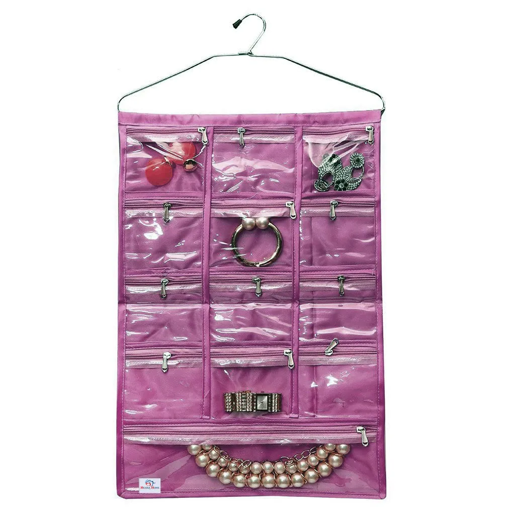 Heart Home Hanging Jewellery Organizer With Hanger (Purple)