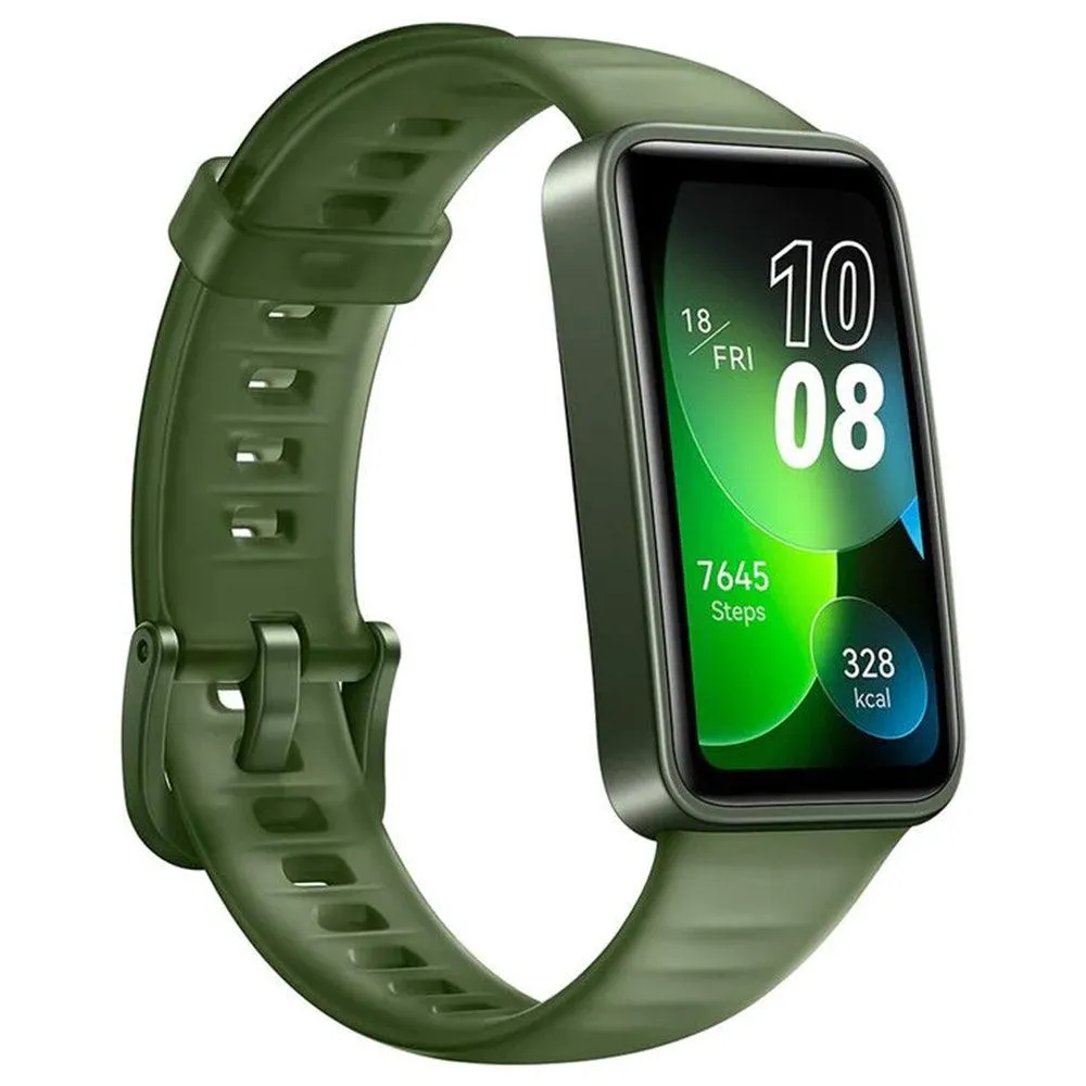 Huawei Band 8 ASK-B19 Emerald Green Durable Polymer Case With Emerald Green Silicone Strap