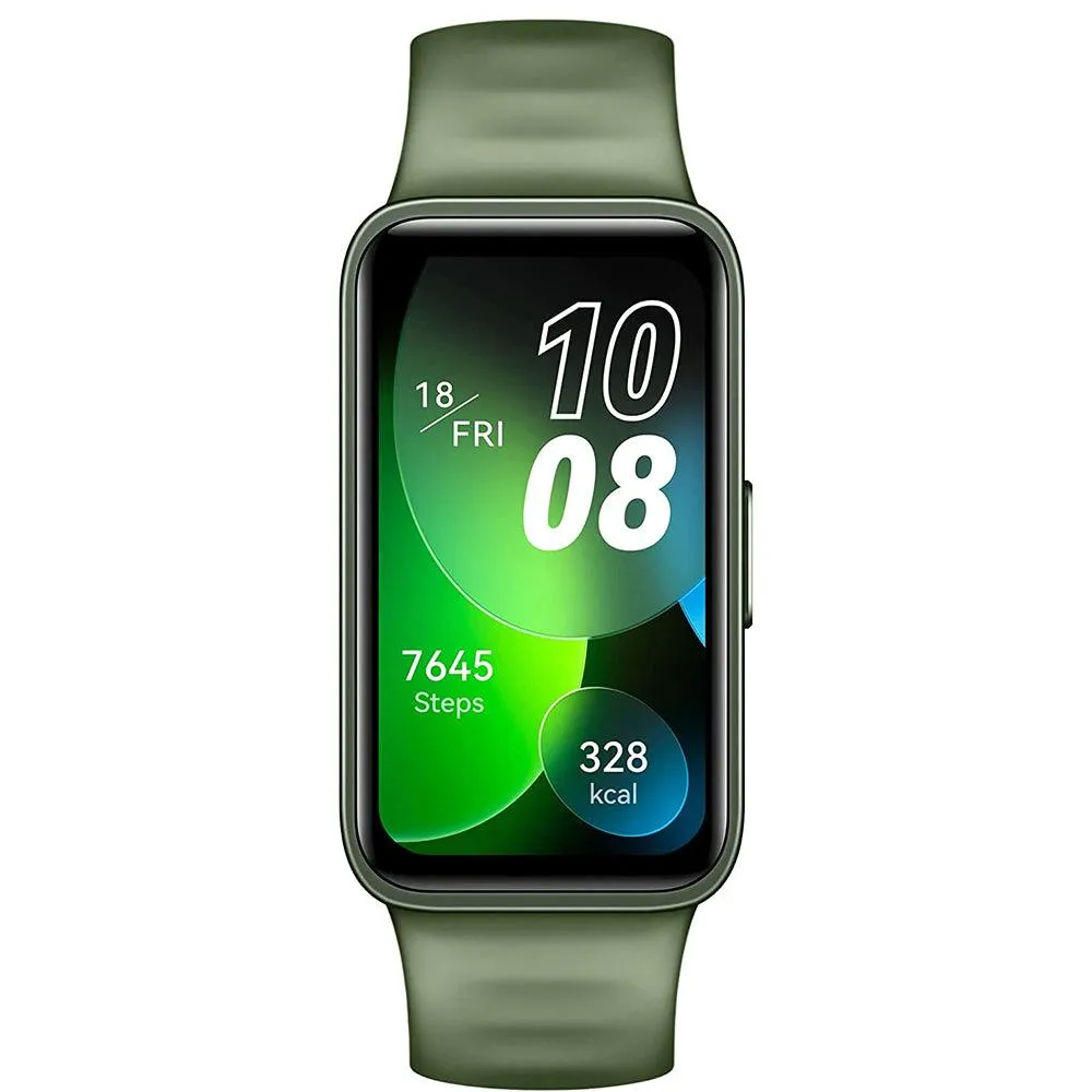 Huawei Band 8 ASK-B19 Emerald Green Durable Polymer Case With Emerald Green Silicone Strap