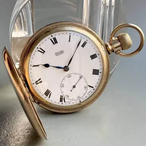 Imshi Pocket Watch Antique 1900s Manual Hunter Case 49mm Vintage