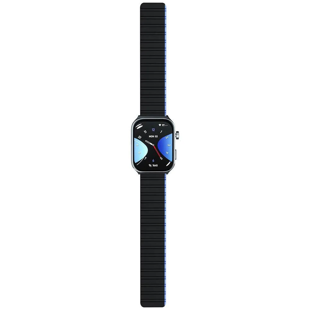 Kieslect Ks2 Smart Watch Midnight Blue Aluminum Case With Black x Blue Strap & Extra Black Strap