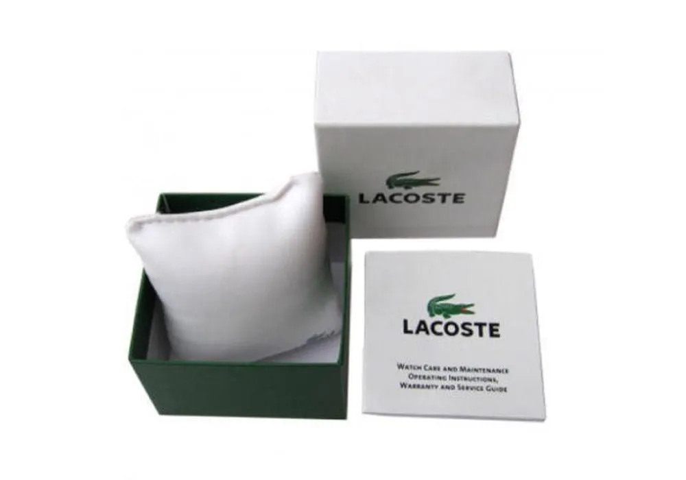 Lacoste Goa White Plastic Case 2020114 Analogue Quartz Sea Green Dial Silicone Strap Women's Watch