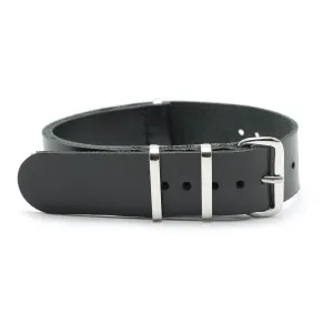 LEATHER MILITARY STYLE WATCH STRAP