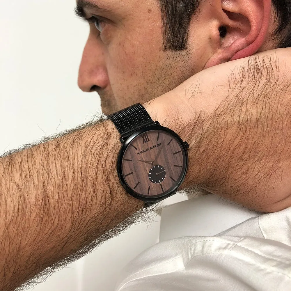 Men's Slim Wood Watch