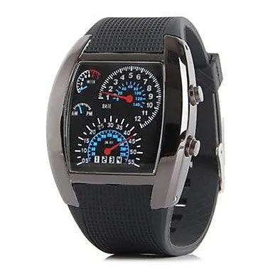 Men's Watch Sports Speedometer Style LED Digital