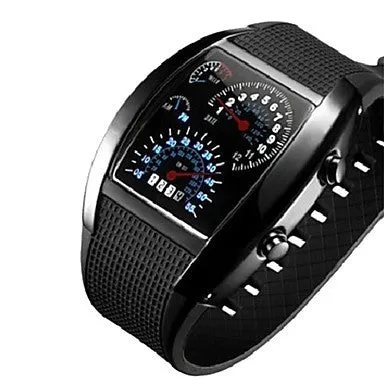 Men's Watch Sports Speedometer Style LED Digital