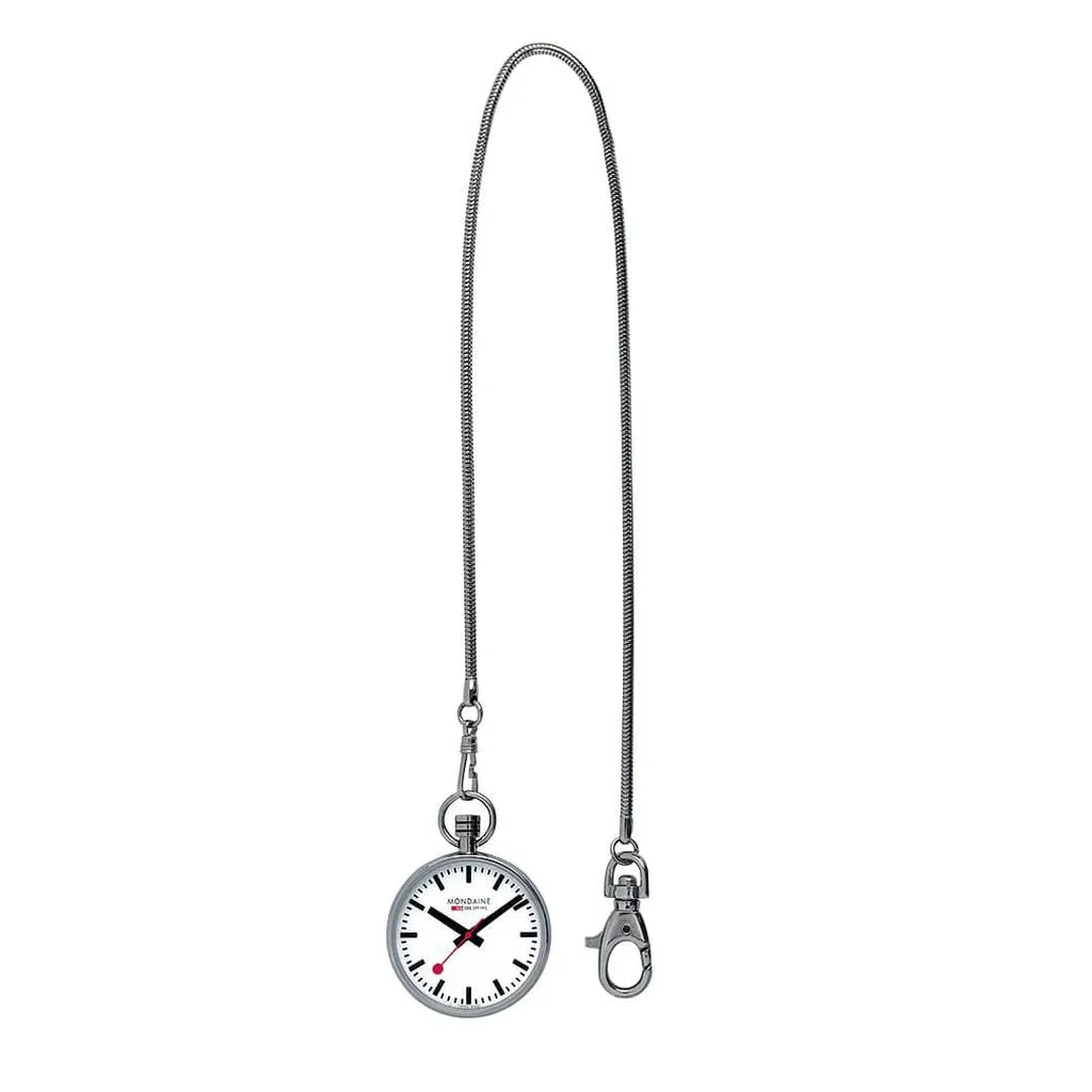 Mondaine White Dial Pocket Chain Watch A660.30316.11SBB