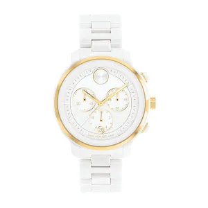 Movado BOLD Verso 40MM Chrono Dial and White Ceramic Watch. 3600933