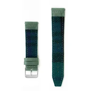 Navy Black Watch Tartan Lambswool Watch Strap - 20mm Width