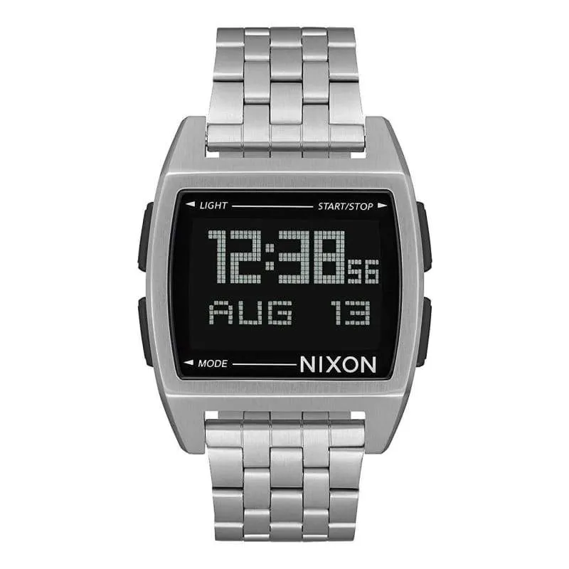 Nixon Base Men’s Retro Style Smart Watch (38mm. Digital Face/Stainless Steel Band)