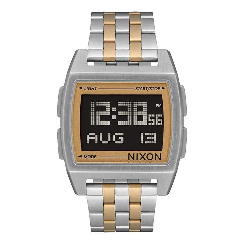 Nixon Base Men’s Retro Style Smart Watch (38mm. Digital Face/Stainless Steel Band)