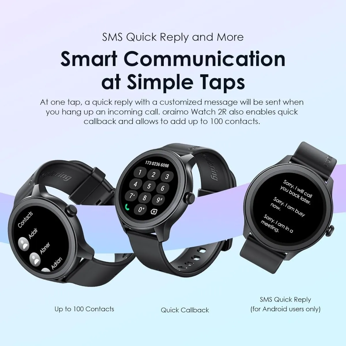 Oraimo Watch 2R Bluetooth Calling Smart Watch for Men and Women,1.39"HD Smart Fitness Watch with Stepping Meter Heart Rate Monitor,120  Sports Modes & Quickly Reply SMS, Local Warranty